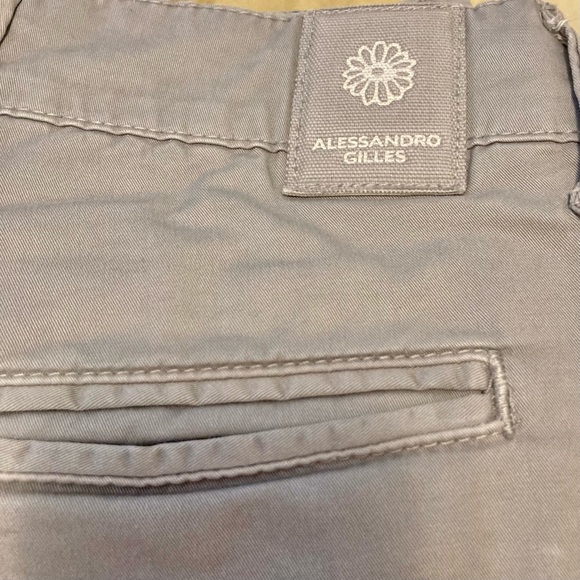 Alessandro Gilles Mens Flat Front Casual Chino Pants Size 32 - Picture 3 of 8